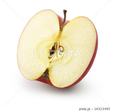 半分に切ったリンゴの写真素材