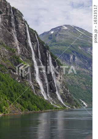 The Seven Sisters in geirangerfjord The Seven Sisters in geirangerfjord 16323517