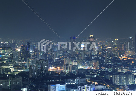 Bangkok city top view at night 16326275