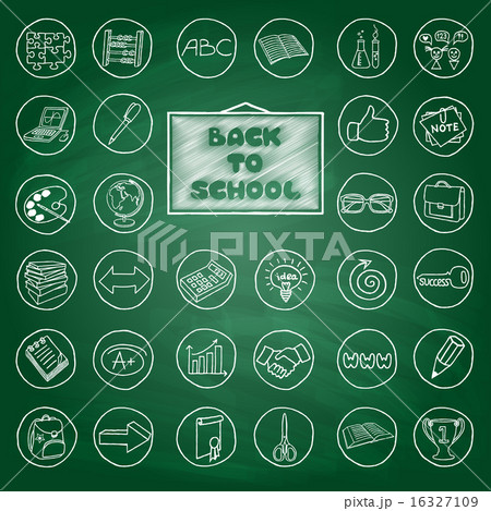 Doodle school buttons Doodle school buttons 16327109
