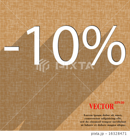 10 percent discount icon symbol Flat modern web de 16328471