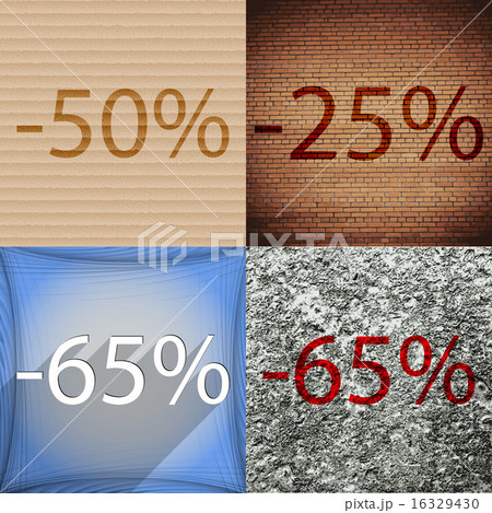 Set of Holiday discounts, store a percentage of sa 16329430