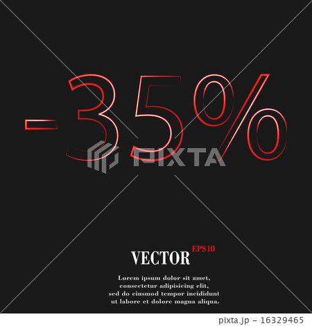 35 percent discount  icon symbol Flat modern web d 16329465