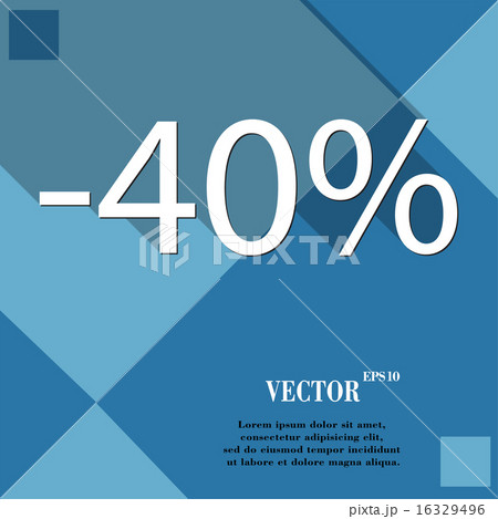 40 percent discount icon symbol Flat modern web de 16329496