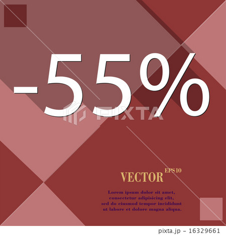 55 percent discount icon symbol Flat modern web de 16329661
