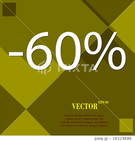 60 percent discount icon symbol Flat modern web de 16329686
