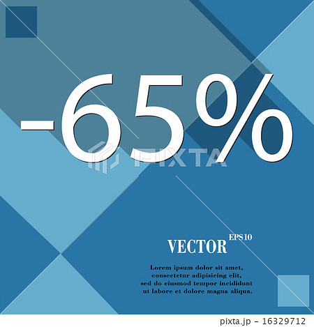 65 percent discount  icon symbol Flat modern web d 16329712
