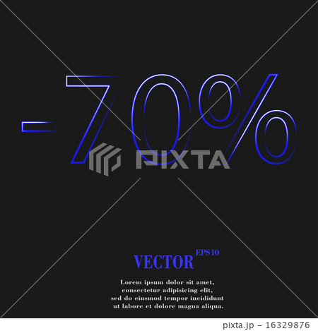 70 percent discount icon symbol Flat modern web de 16329876