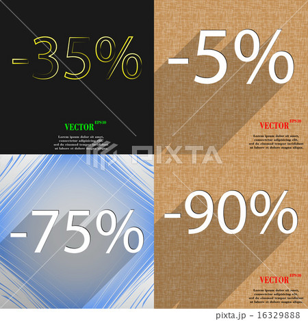 Set of Holiday discounts, store a percentage of sa 16329888