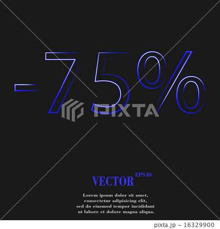 75 percent discount icon symbol Flat modern web de 75 percent discount icon symbol Flat modern web de 16329900