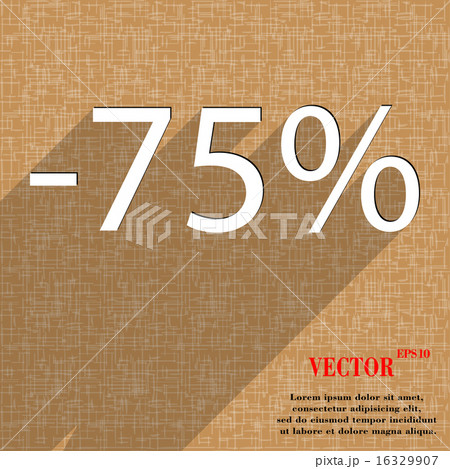 75 percent discount icon symbol Flat modern web de 16329907