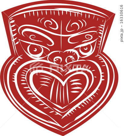 Maori Mask Etching 16330616
