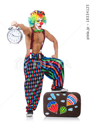 Funny clown isolated on the white 16334125