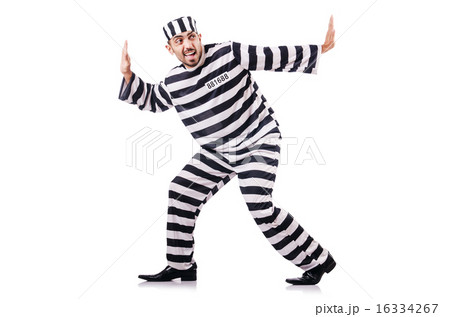 Convict criminal in striped uniform Convict criminal in striped uniform 16334267