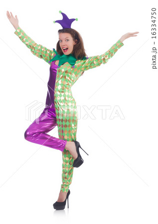 Funny clown isolated on white 16334750