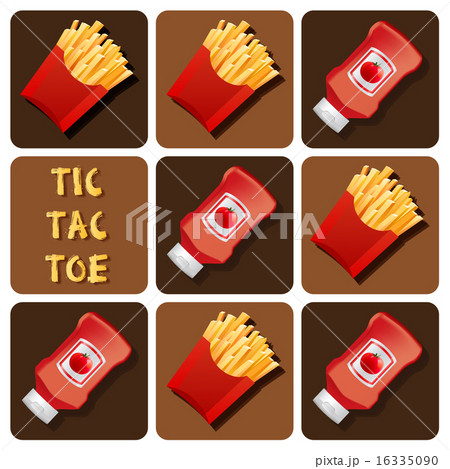 Tic-Tac-Toe of Ketchup and Fried Potatoes Tic-Tac-Toe of Ketchup and Fried Potatoes 16335090