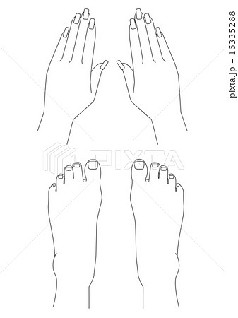 ネイルケアで美しい手足のイラスト素材