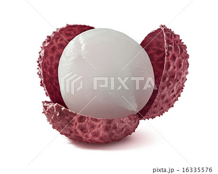 Open litchi isolated on white background Open litchi isolated on white background 16335576