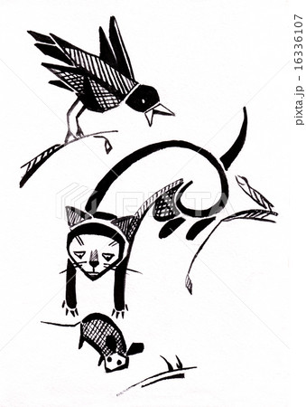 Cat and raven Cat and raven 16336107