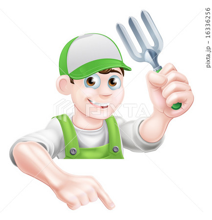Cartoon Gardener Man Cartoon Gardener Man 16336256