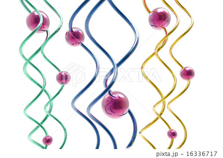 abstract spheres on spiral wires abstract spheres on spiral wires 16336717