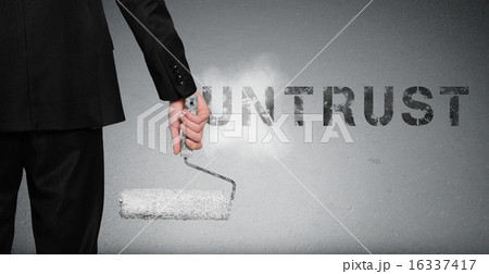 Untrust word painting on wall Untrust word painting on wall 16337417