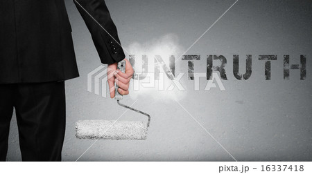 Untruth word painting on wall Untruth word painting on wall 16337418