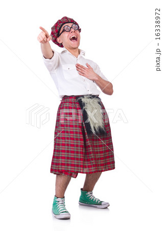 Funny scotsman isolated on the white Funny scotsman isolated on the white 16338972