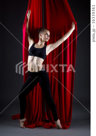 Studio photo of beautiful talented dancer posing Studio photo of beautiful talented dancer posing 16339361