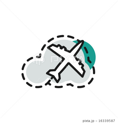 Color line icon for flat design. Airplane, flight 16339587
