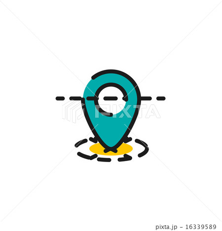 Color line icon for flat design. Map tag 16339589