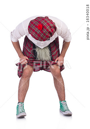 Funny scotsman isolated on the white 16340018