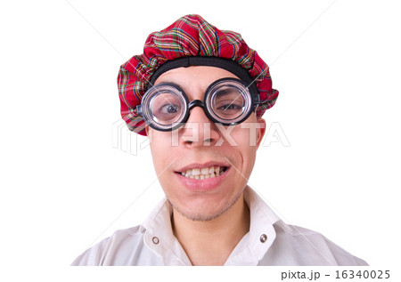 Funny scotsman isolated on the white 16340025
