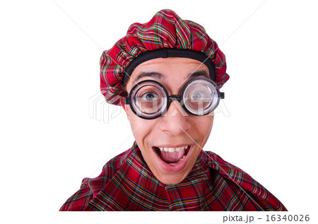 Funny scotsman isolated on the white 16340026
