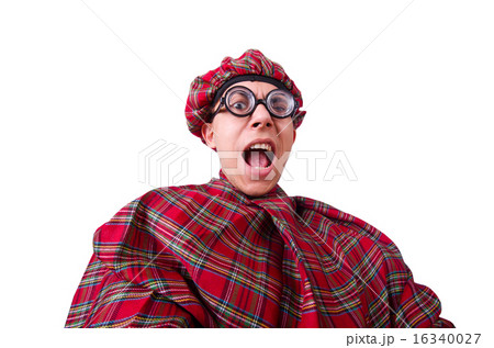 Funny scotsman isolated on the white 16340027