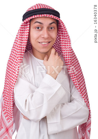 Young arab man isolated on white 16340378
