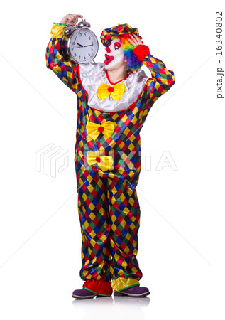 Funny clown isolated on the white Funny clown isolated on the white 16340802