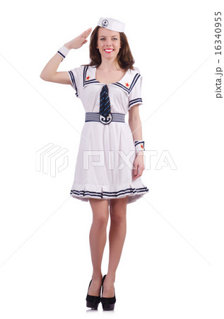 Airhostess isolated on the white background 16340955
