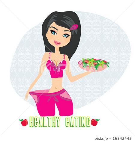a young woman in a large pants after diet a young woman in a large pants after diet 16342442