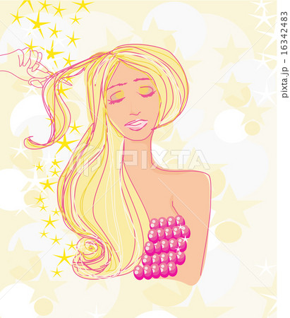 hairdresser making haircut at beauty salon 16342483