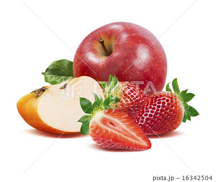 Strawberry and apples composition isolated Strawberry and apples composition isolated 16342504