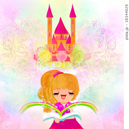 little girl reading fairy tales little girl reading fairy tales 16344029