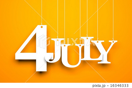 4th july - text hanging on the string 16346333