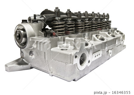 Cylinder head combustion engine isolated on white Cylinder head combustion engine isolated on white 16346355