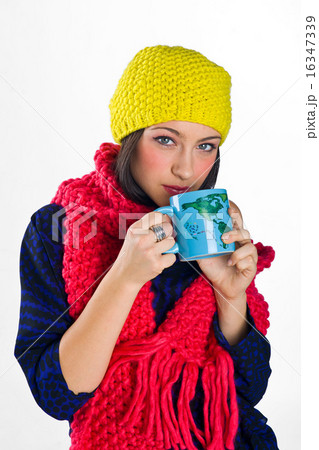 teen girl with tea cup 16347339