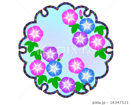 朝顔の花のイラスト素材
