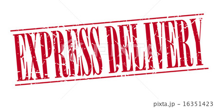 express delivery red grunge vintage stamp  16351423