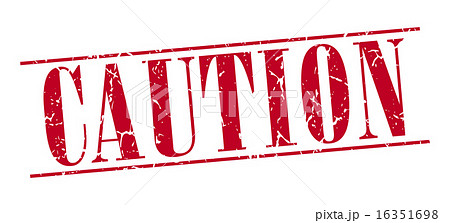 caution red grunge vintage stamp  16351698