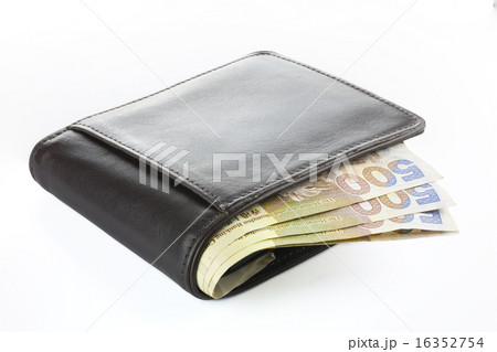 Wallet with money isolated on white background. 16352754