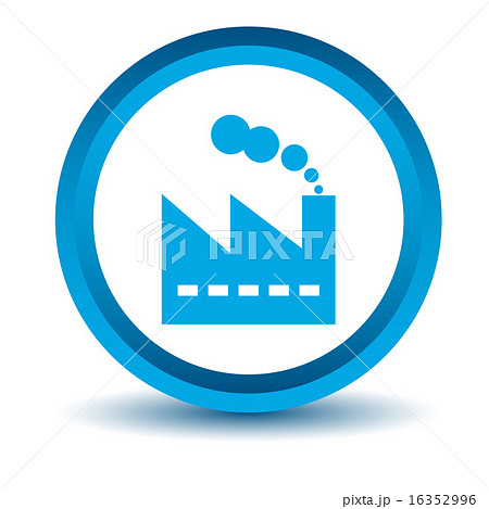 Blue factory icon Blue factory icon 16352996